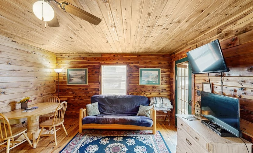 Cozy riverfront condo with river access for swimming, boating & fishing