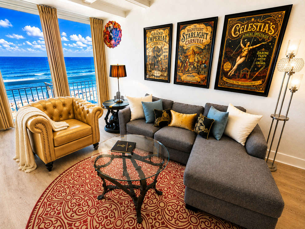 Circus-Themed Oceanfront Condo! Yachtsman 1001