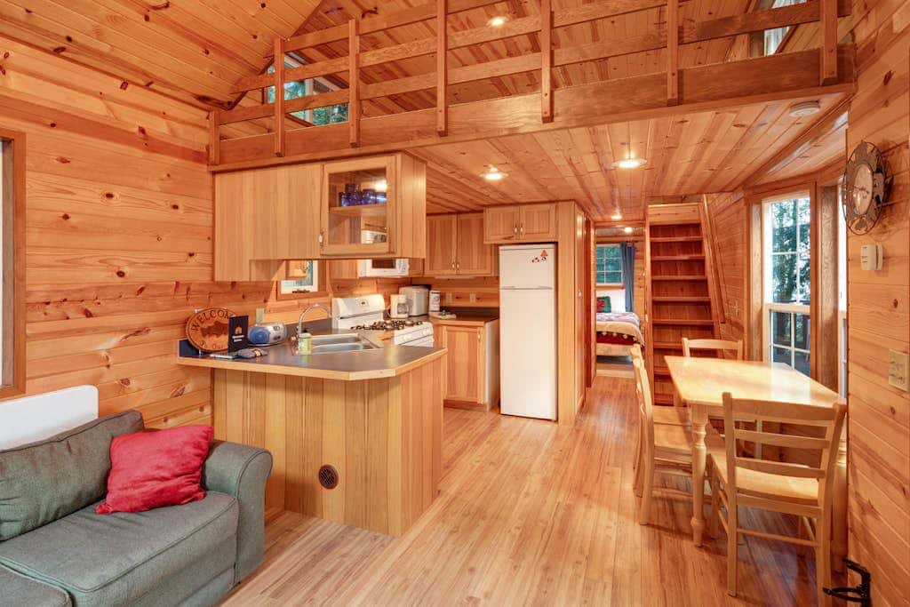 Cozy 1BR Waterfront Cabin with Mountain Views