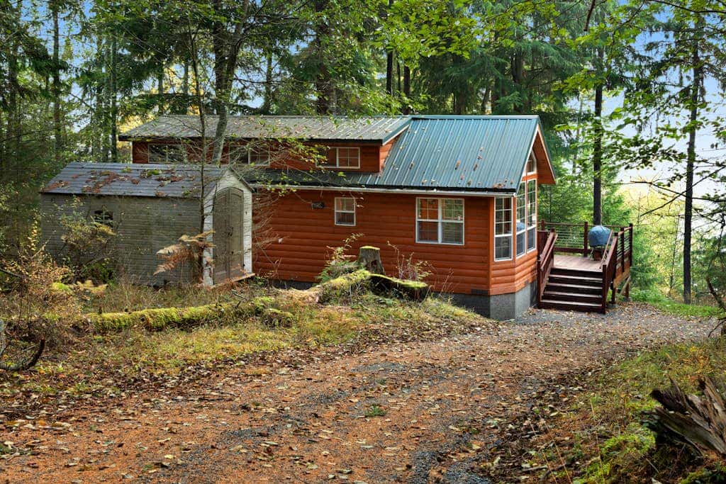 Cozy 1BR Waterfront Cabin with Mountain Views