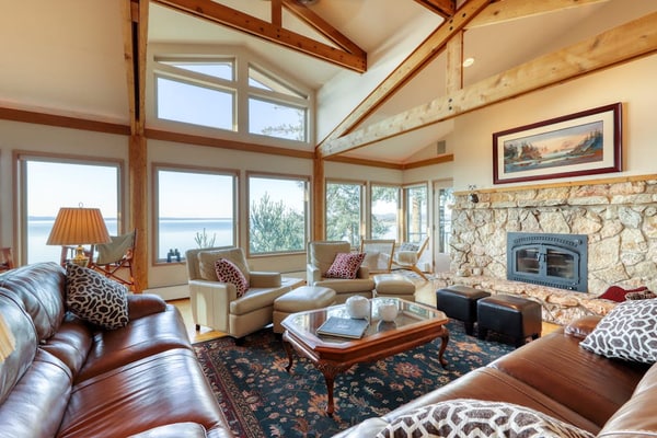 Multi-family waterfront home with amazing views, deck space & garden