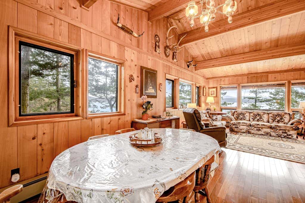 Rustic Waterfront Cabin in Eastsound with Private Beach Access and Ocean Views