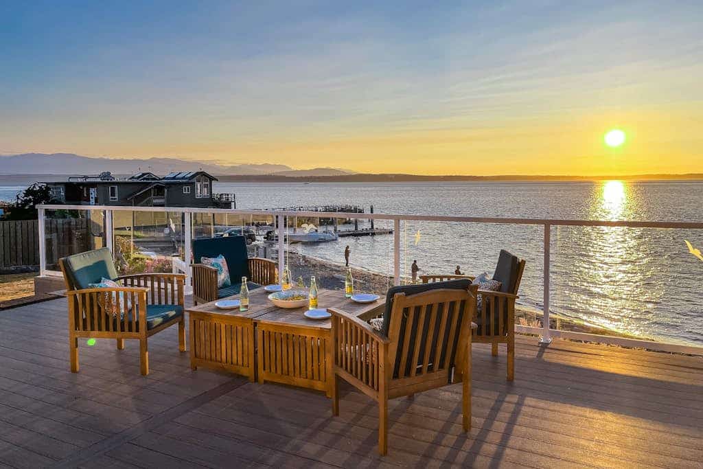Waterfront paradise with private beach, hot tub, & sound views - dogs OK