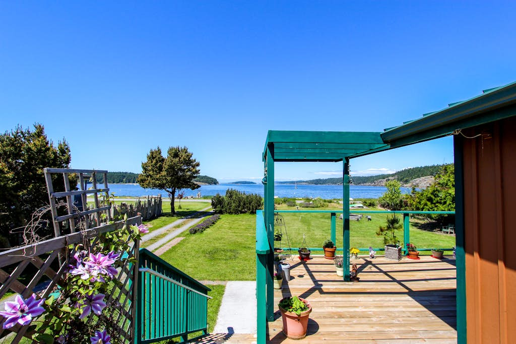 Private Waterfront Retreat with Ocean Views and Sauna on Lopez Island
