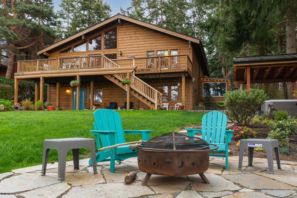 Scenic Waterfront Home with Hot Tub and Three Unique Living Spaces