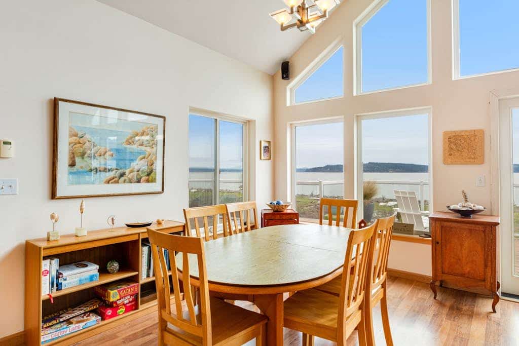 Waterfront Upper-Level Getaway with Views, Firepit & Pool Table