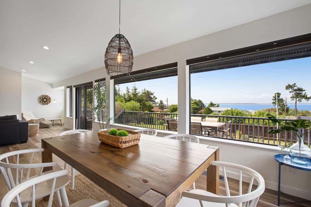 Coastal Coupeville Retreat with Water Views, Deck and Private Yard - Dogs Welcomed!
