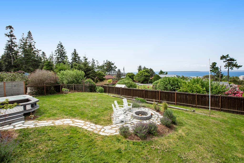 Coastal Coupeville Retreat with Water Views, Deck and Private Yard - Dogs Welcomed!