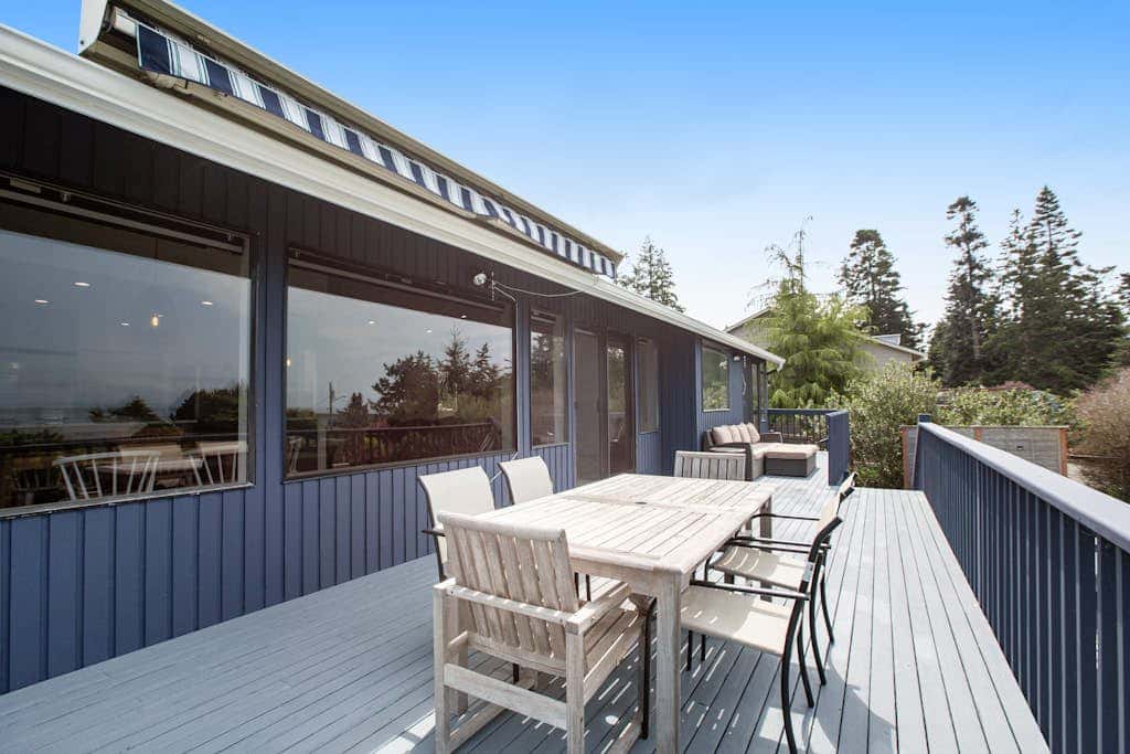 Coastal Coupeville Retreat with Water Views, Deck and Private Yard - Dogs Welcomed!
