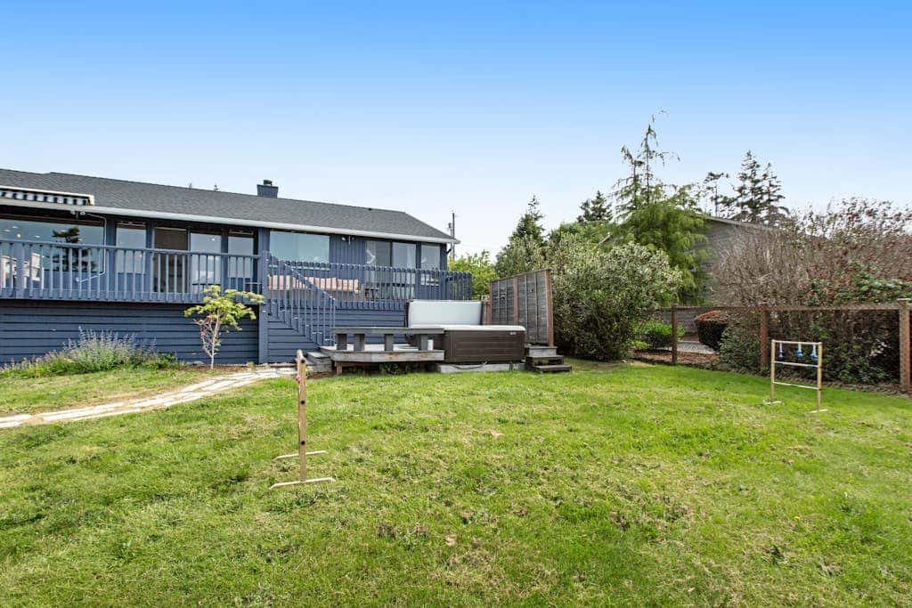 Coastal Coupeville Retreat with Water Views, Deck and Private Yard - Dogs Welcomed!