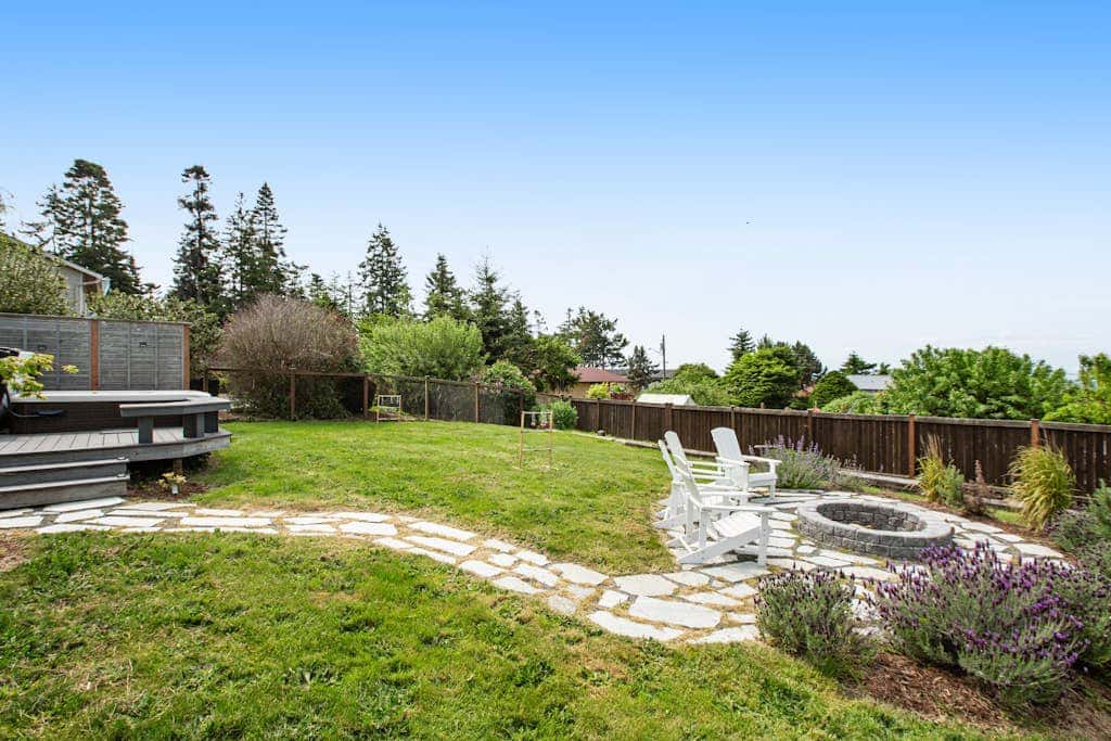 Coastal Coupeville Retreat with Water Views, Deck and Private Yard - Dogs Welcomed!