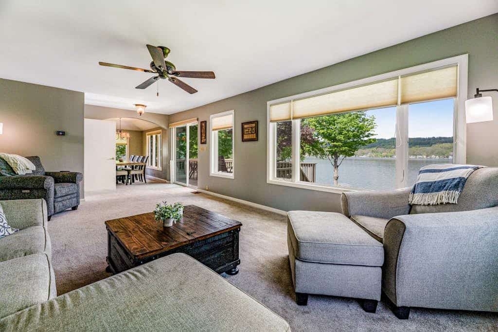 Lakefront gem with game room and dock - the house that almost floated away