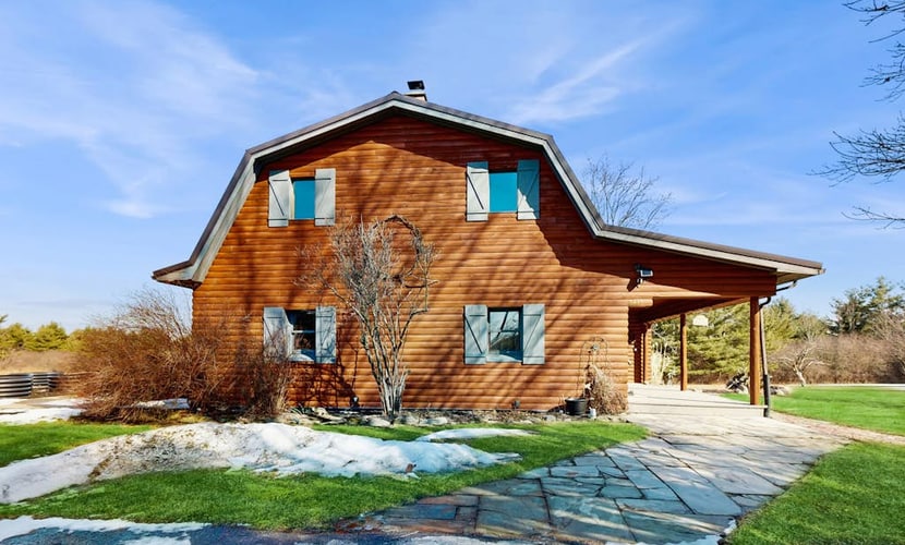 Relaxing dog-friendly water-view cabin with firepit, deck, grill, & full kitchen