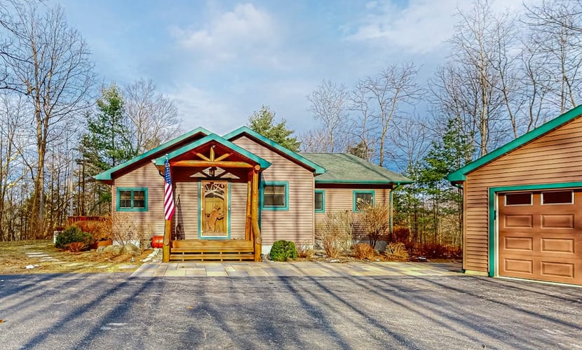 Dog-friendly home near Lake George with deck, grill, media room, fireplace, W/D