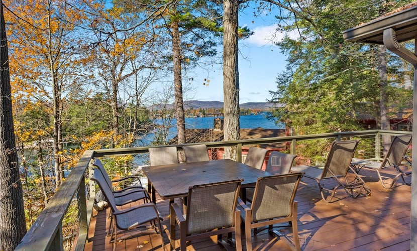 Scenic lakefront retreat with water access, private dock, grill, W/D & fireplace