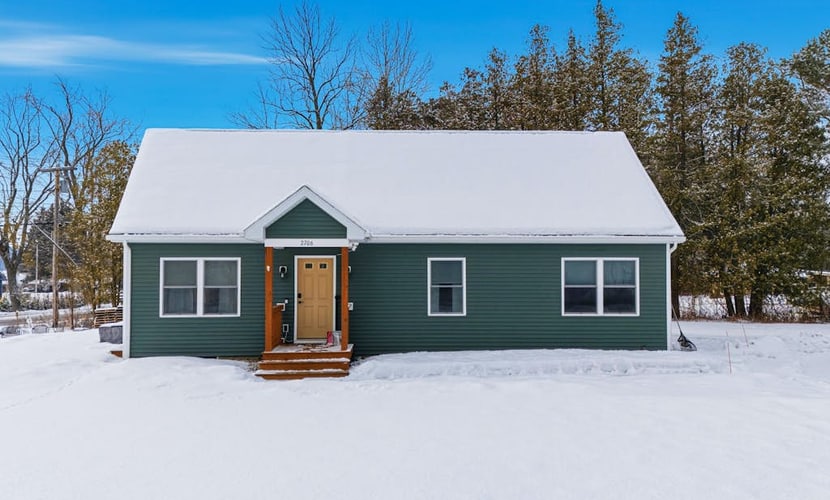 Dog-friendly house w/ shared sandy beach, lake views, bbq, patio, firepit, a/c