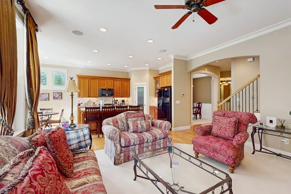 Spacious getaway home with fireplace, private patio & grill