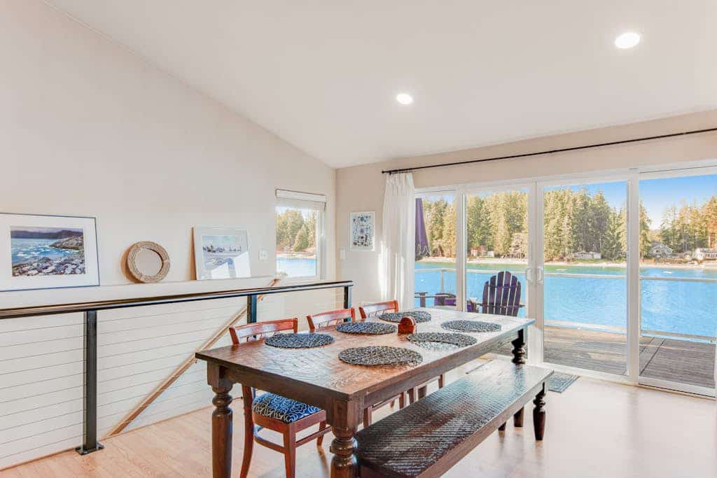 Waterfront, dog-friendly home with private beach, amazing deck & harbor view