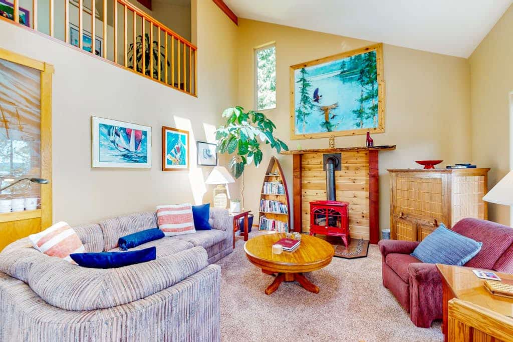 Family-friendly waterview home with spacious decks, gas grill and W/D
