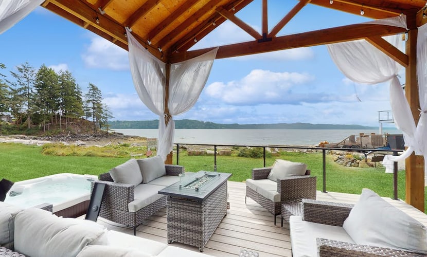 Charming Coastal Cabin with Private Shoreline & Hot Tub