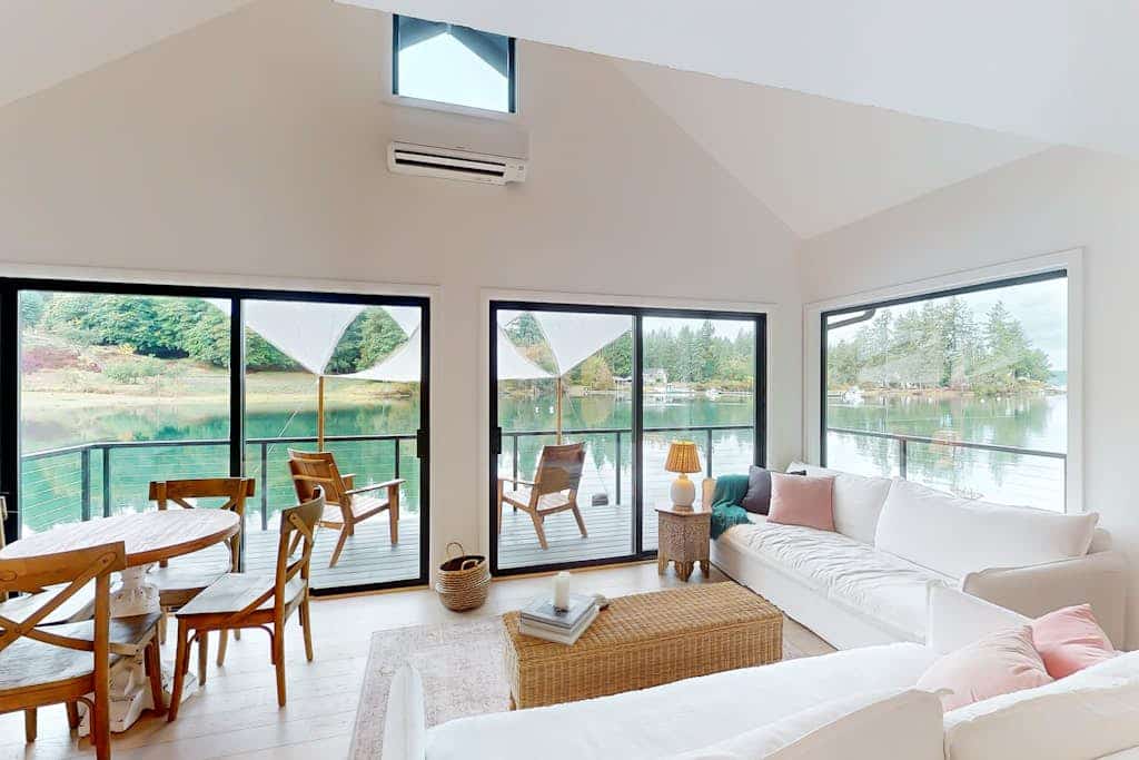 Serene waterfront home with gorgeous deck & views of the cove/mountains