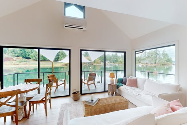Serene waterfront home with gorgeous deck & views of the cove/mountains