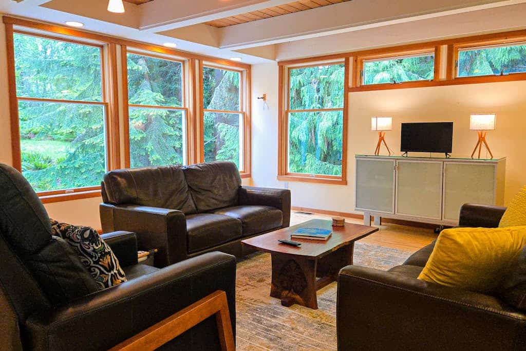 Private forest escape with creekside trails and firepit