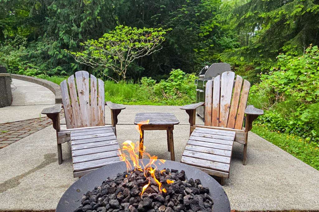 Private forest escape with creekside trails and firepit
