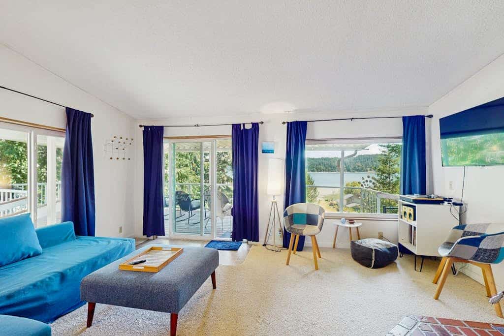 Adventure retreat with water-view deck, hiking trail access & dog-friendly