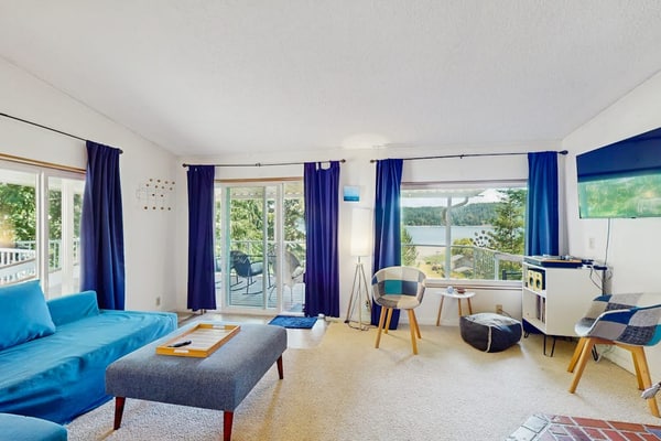 Adventure retreat with water-view deck, hiking trail access & dog-friendly