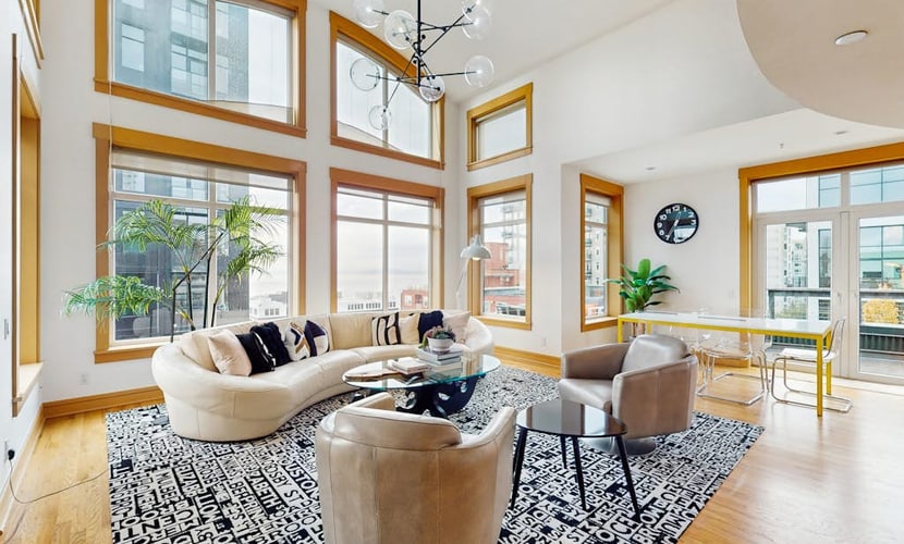Top-Floor Penthouse Loft w/ Bay & Space Needle Views in Heart of Seattle