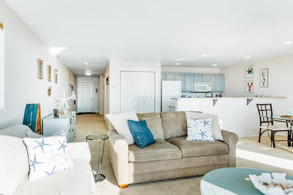 Dog-friendly oceanfront condo with beach access, fitness room, and amazing views