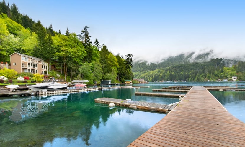 Spacious, 3-story lakefront condo with unmatched views, 2 decks, canoe & dock