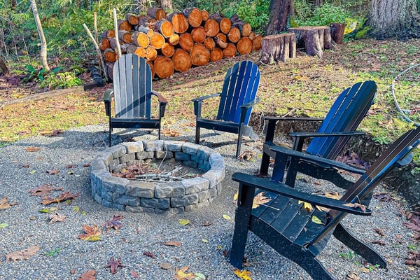 Charming modern farmhouse with water views, fire pit