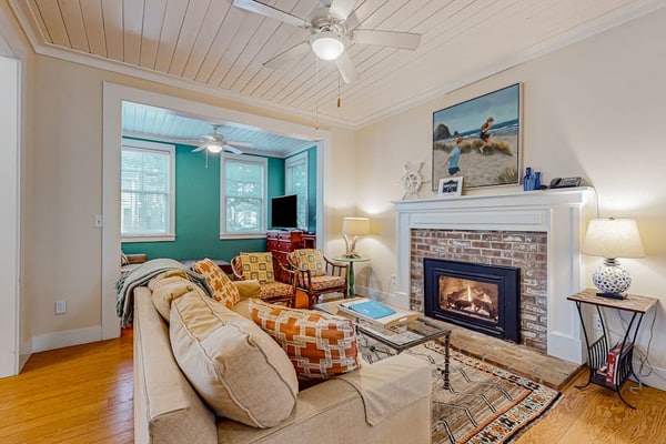 Lovely Seabrook property with carriage house, yard, & child-friendly amenities