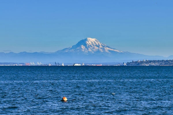Waterfront Home on Puget Sound w/ Stunning Mount Rainier View, & Deck