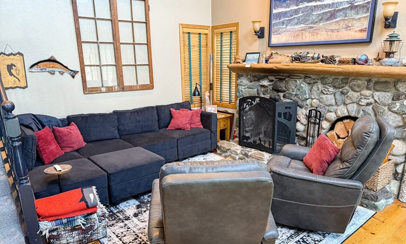 Dog-friendly home with a great deck, ocean view & firepit on beachfront lawn