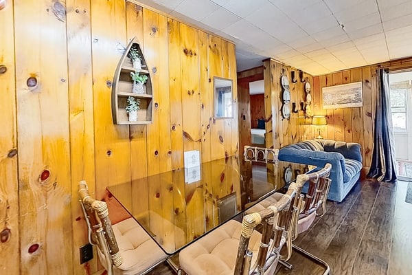Lakefront dog-friendly home with private beach, community tennis, beach, dock