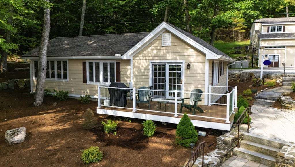 Stunning lakefront gem with full water view, beach access & dock