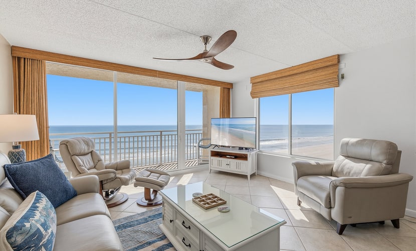 Oceanfront End-Unit Townhome with Two King Suites & Sweeping Coastal Views