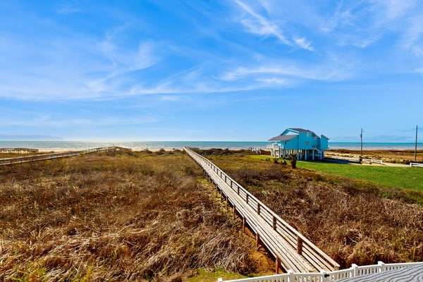 Luxe, Newly Built, Gulf-Front Home on 1.5 Acres with Private Beach Boardwalk