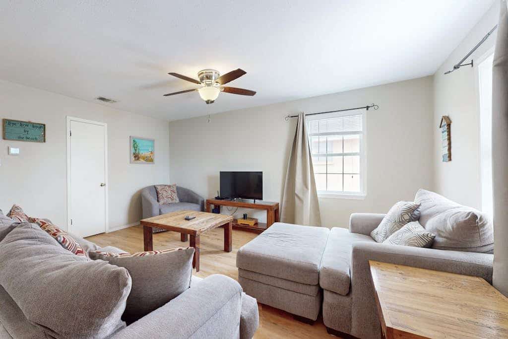 Charming coastal escape with balcony, patio, & firepit - steps to the beach