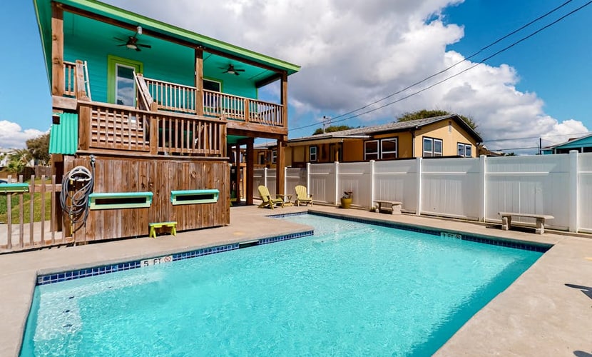 Updated Downtown Home w/ Private Pool & Covered Deck – Walk to Beach