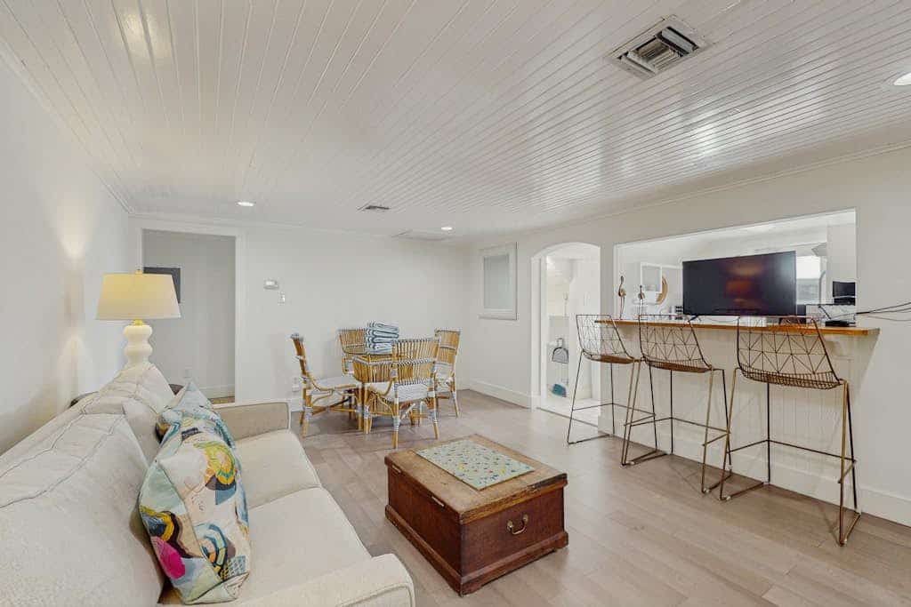 Dog-friendly house with Gulf view, firepit, sundeck, enclosed yard & central AC
