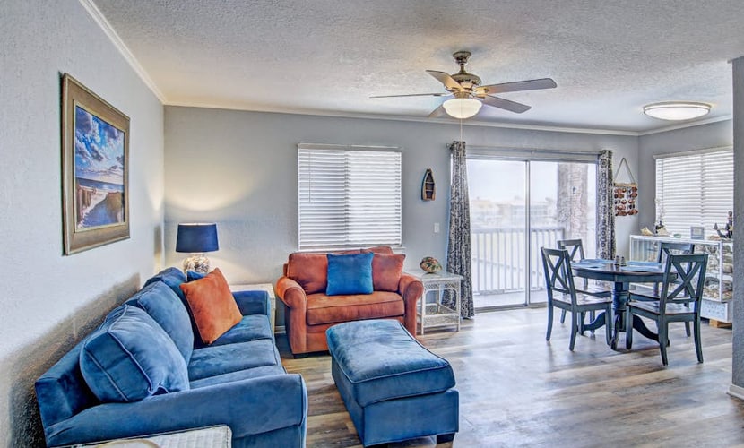 Canal-front condo with water views & shared pool - near beach, snowbirds welcome