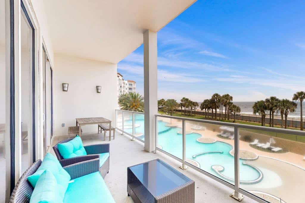 Beachfront condo with beach access and shared amenities