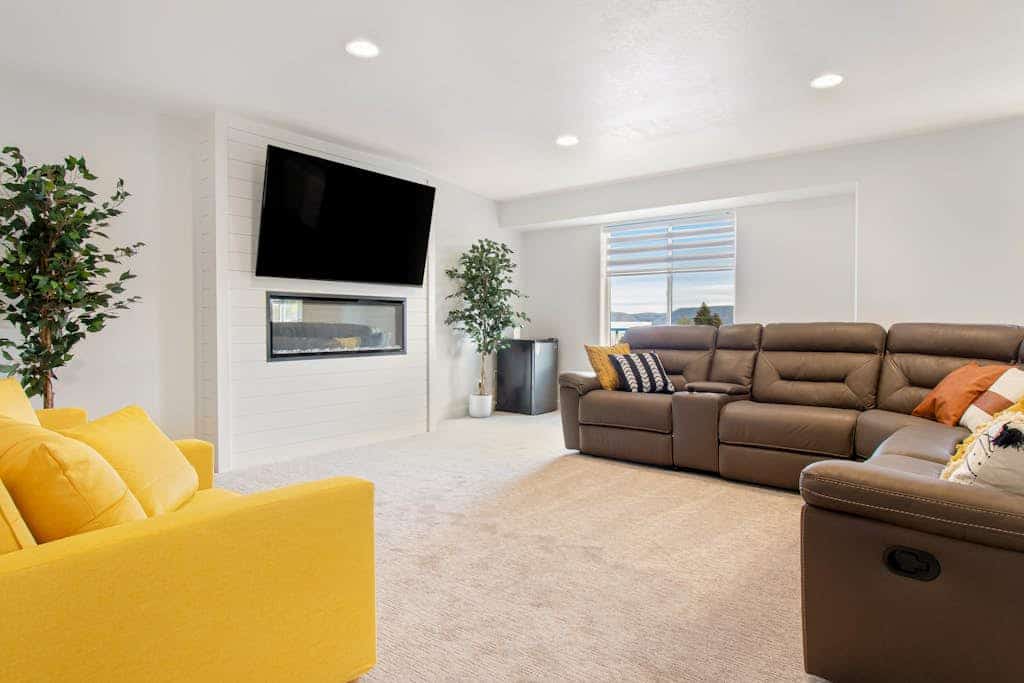 Lake-view home blocks from Bear Lake with kayaks, fireplace, & foosball