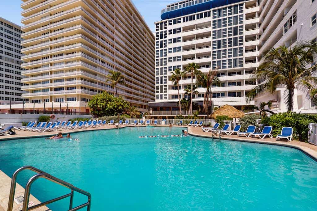 Oceanfront resort condo with a washer/dryer, heated pool, & beach access