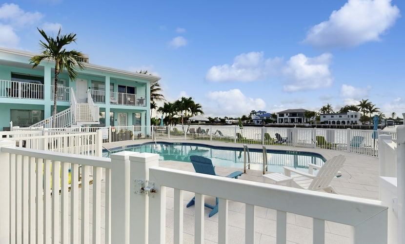 Waterfront condo near beach w/ Intracoastal Waterway view, shared pool