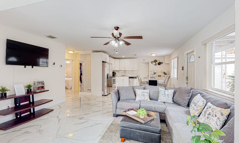 Breezy dog-friendly home near Deerfield Beach with private pool, lawn, fast WiFi